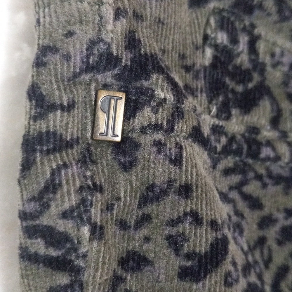 Anthropologie Pilcro and the Letterpress Serif Green & Black Corduroy Pants - Picture 9 of 16